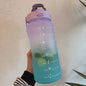 2L Water Bottle with Time Marker for Girl Fitness Jugs Large Capacity Portable Sports Gym Big Drink Bottle with Straw BPA Free