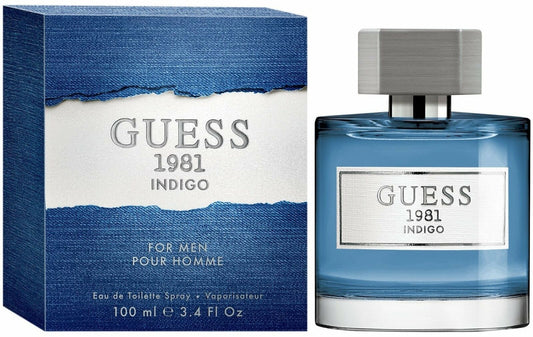 Guess 1981 Indigo by Guess Cologne for Men EDT 3.3 / 3.4 Oz New in Box