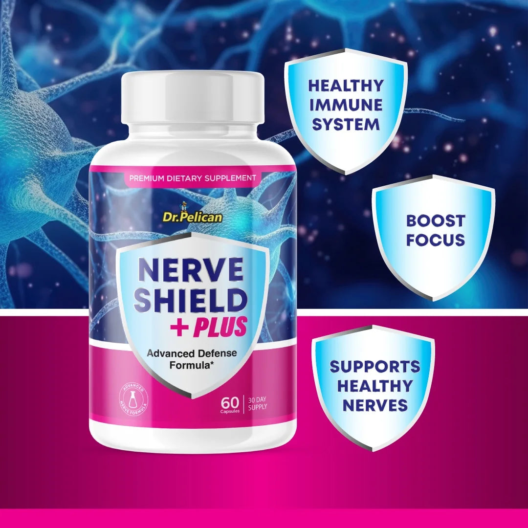 Nerve Shield + PLUS- Focus/Nerves & Immune Health- 60 Capsules- Dr.