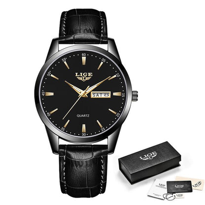 LIGE Men Watches New Fashion Full Steel Waterproof Luminous Top Brand Luxury Mens Quartz Wristwatch Men Relogio Masculino+Box