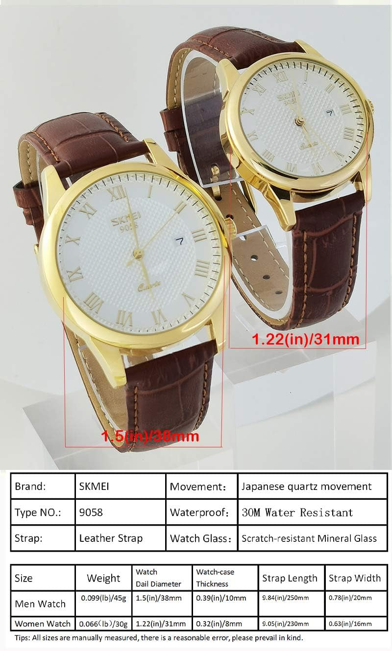 Women'S Watches for Ladies Female Black Leather Band Waterproof Fashion Casual Simple Dress Quartz Analog Day Date Calendar Business Light Wrist Watch Wife Girls Gifts