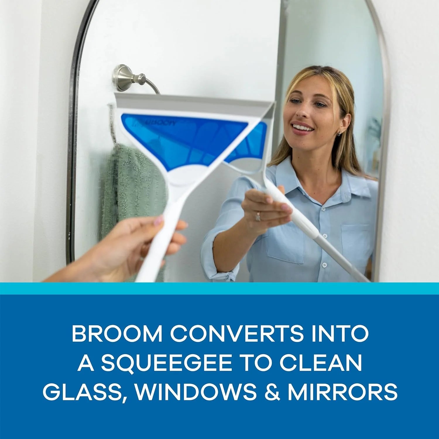 Air Broom, All Surface Lightweight Silicone Broom, Squeegee, Pet Hair Remover, Indoor Cleaning