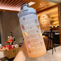 2L Water Bottle with Time Marker for Girl Fitness Jugs Large Capacity Portable Sports Gym Big Drink Bottle with Straw BPA Free