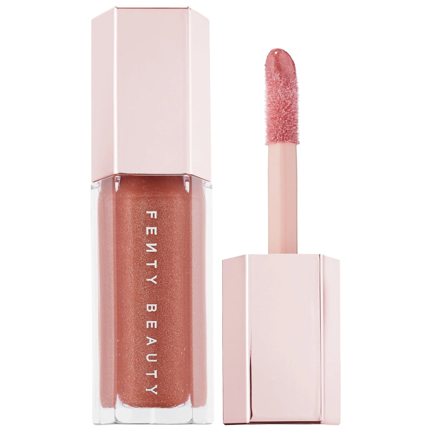 by Rihanna Gloss Bomb Universal Lip Luminizer - Fenty Glow - Shimmering Rose Nude - 0.30 Oz/9 Ml