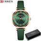 Curren women's leather classic Quartz watch.