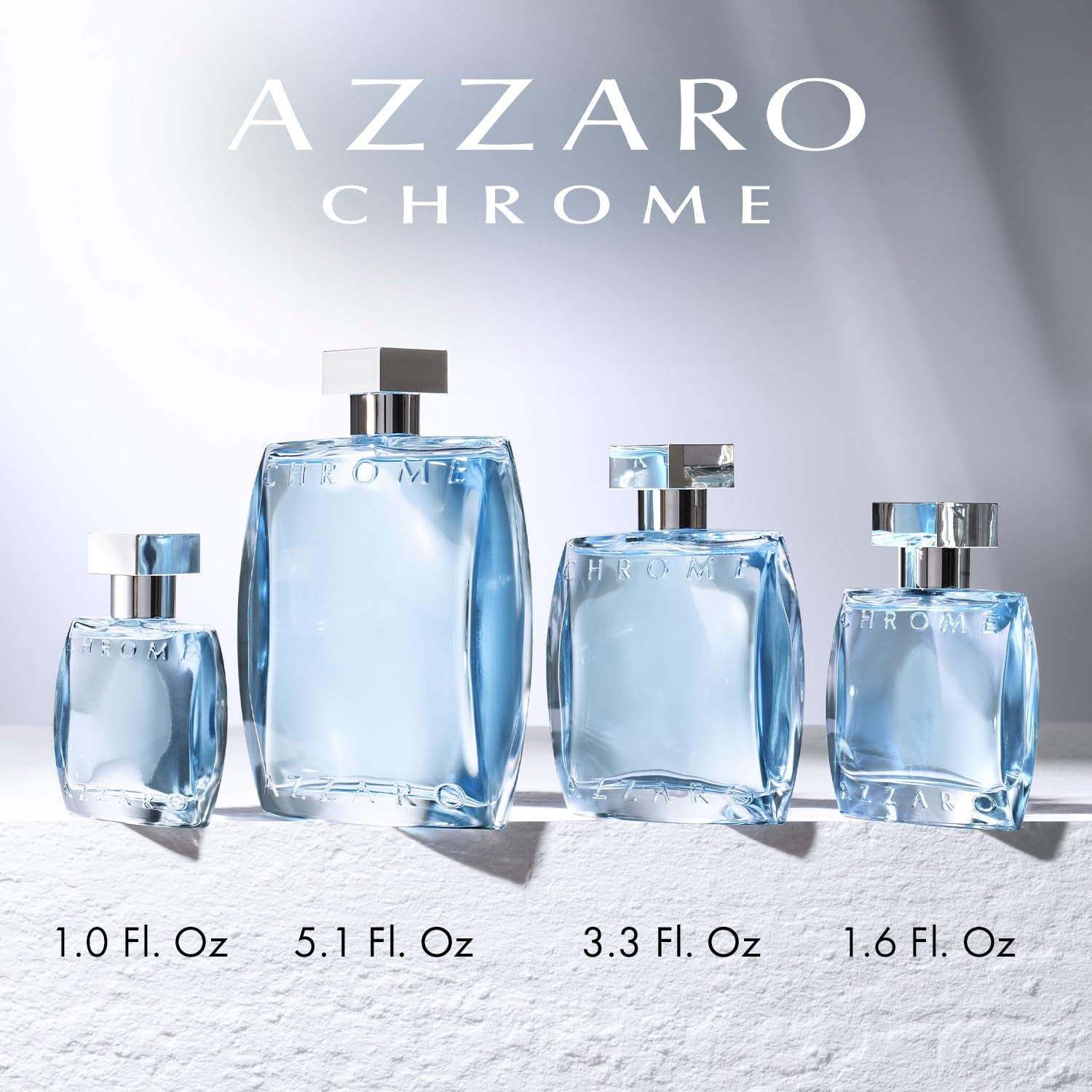 Chrome Eau De Toilette - Fresh Aquatic Mens Cologne - Citrus, Woody, Musky Fragrance -Fresh Notes of Bergamot - Everyday Wear - Classic Summer Beach Scent - Luxury Perfumes for Men