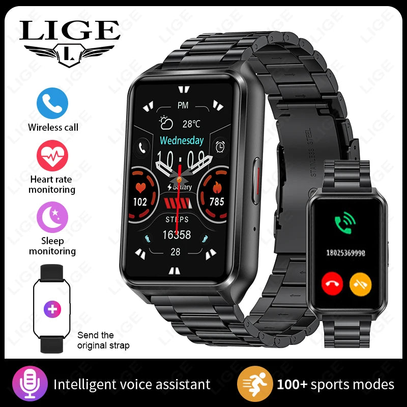 Luxury Smart Watch Women Bluetooth Connected Phone Music Fitness Sports Bracelet Sleep Monitor 1.57" Man Smartwatch Women