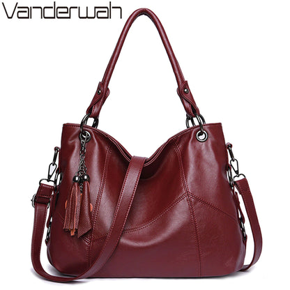 Soft Leather Tassel  Handbags High Quality Ladies Crossbody Hand Tote Bags for Women 2020