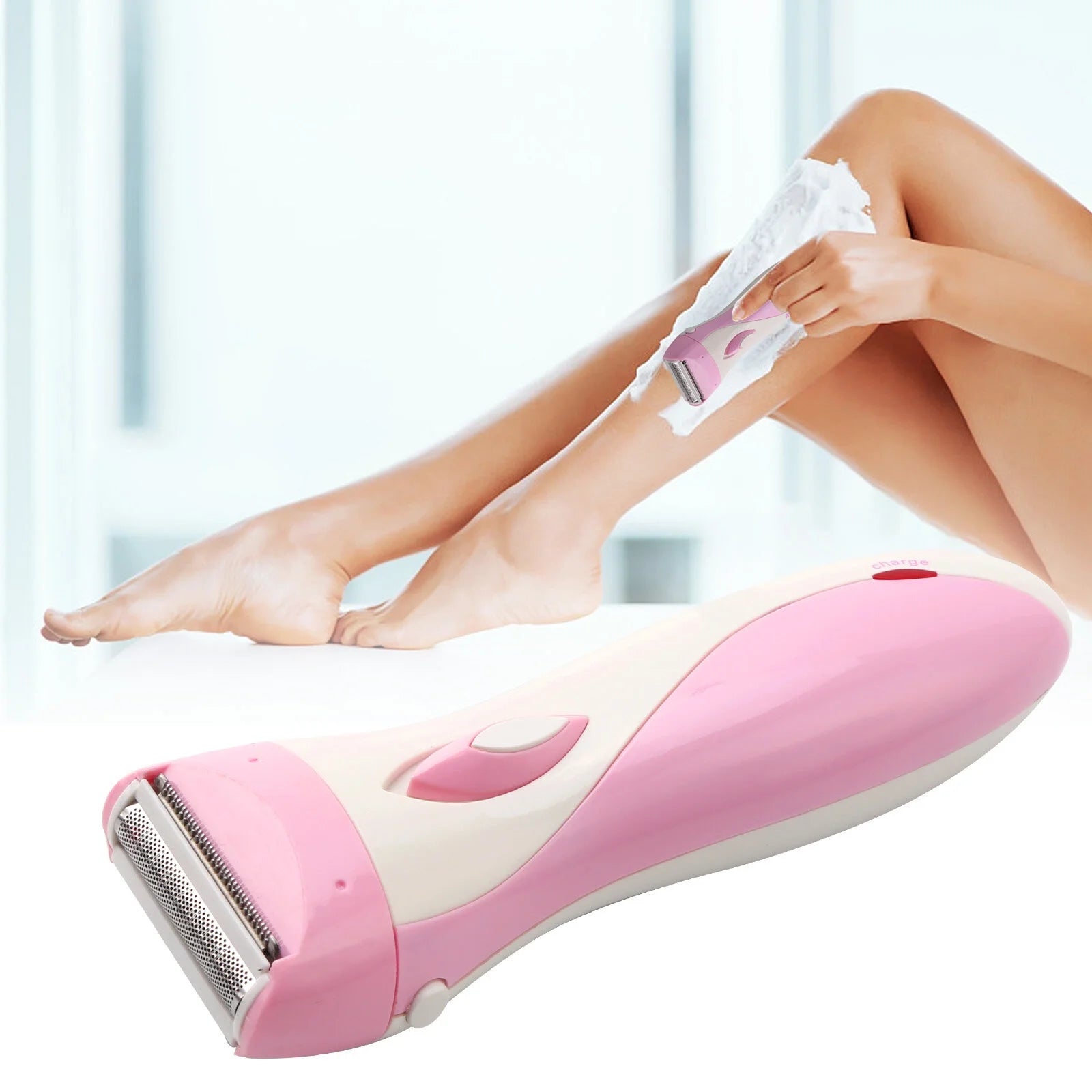 Women'S Electric Shaver, Painless Electric Razor for Legs, Face & Bikini Line, Cordless 3 Blade Razor Wet and Dry Use