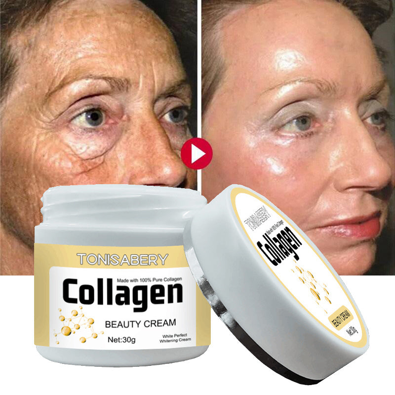 Collagen Wrinkle Removal Cream Fade Fine Lines Firming Lifting Anti-Aging Improve Puffiness Moisturizing Tighten Beauty Care