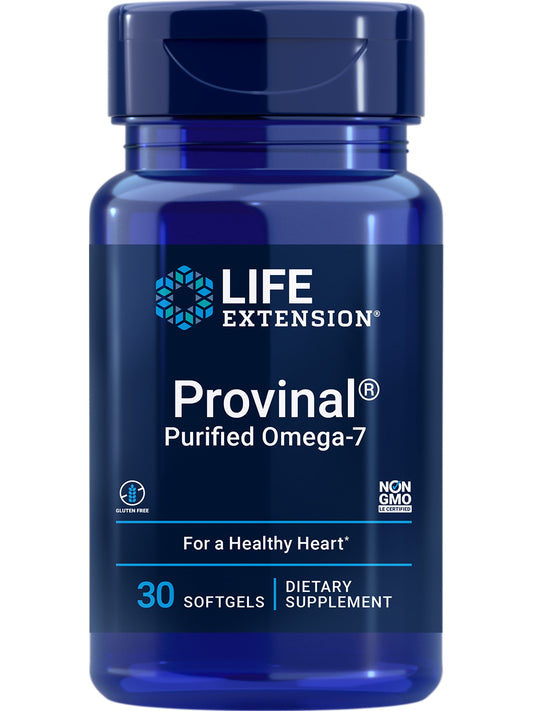 Provinal Purified Omega-7 - Daily Essential Omega 7 Fatty Acids Supplement, Palmitoleic Acid Fish Oil for Heart Health & Inflammation Health Support - Gluten-Free, Non-Gmo - 30 Softgels