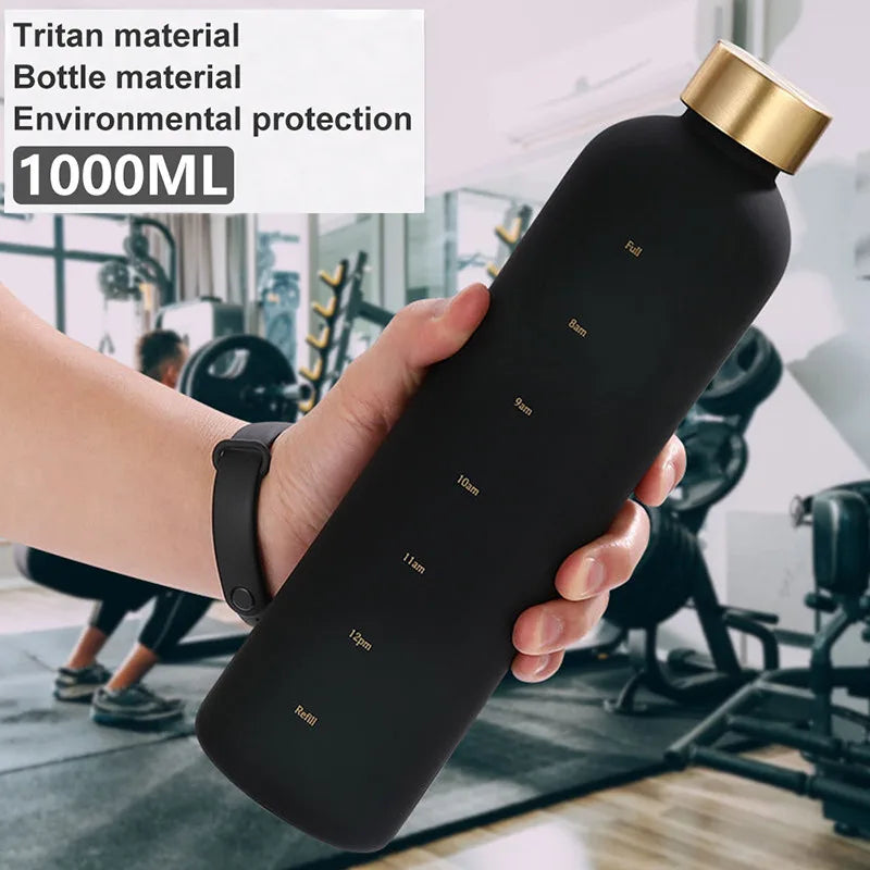 30Oz Water Bottle with Time Marker Sports Bottles Large Capacity Reusable for Outdoor 1Lcups Travel Portable Leakproof Drinkware