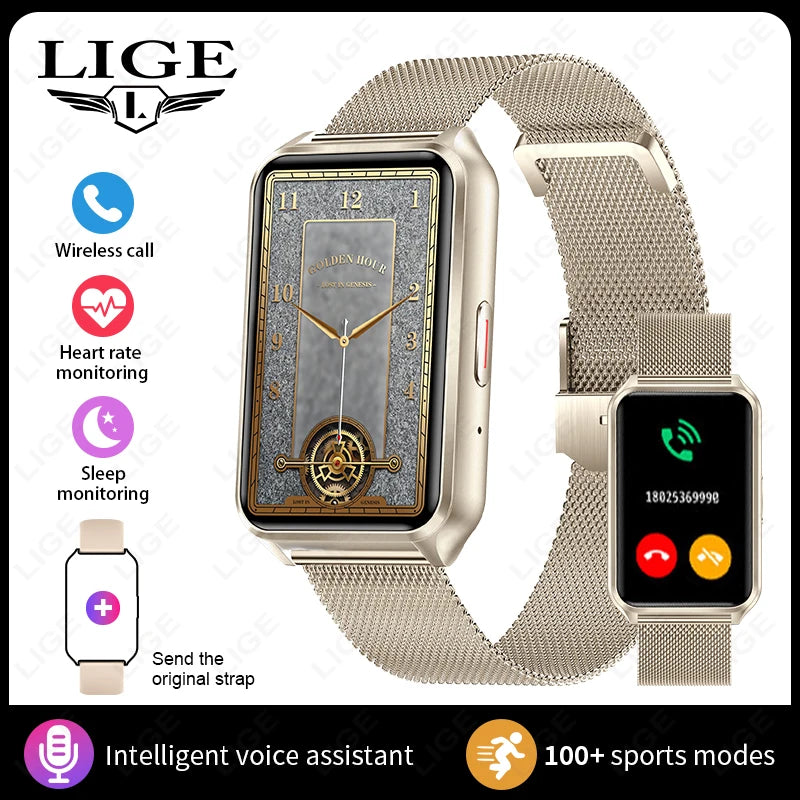 Luxury Smart Watch Women Bluetooth Connected Phone Music Fitness Sports Bracelet Sleep Monitor 1.57" Man Smartwatch Women