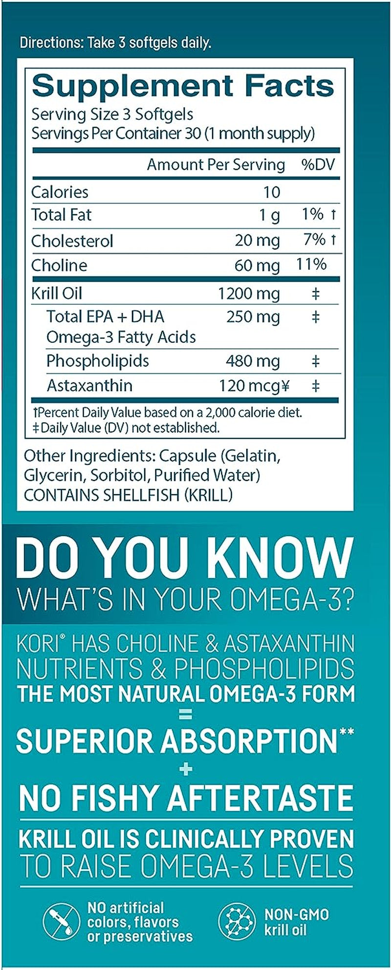 Antarctic Krill Oil Omega 3 Supplement, EPA & DHA, Krill Oil Supplements with Superior Absorption Vs. Fish Oil, 400 Mg, 90 Softgels