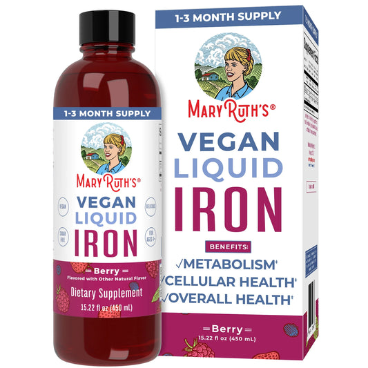 | Liquid Iron Supplement for Women Men & Kids | Iron Deficiency, Immune Support | Sugar Free, Vegan, Non-Gmo | 15.22 Fl Oz / 450Ml