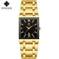 WWOOR Luxury Gold Black Watch for Women Fashion Square Quartz Watch Ladies Dress Wrist Watches Top Brand Sport Clock Reloj Mujer