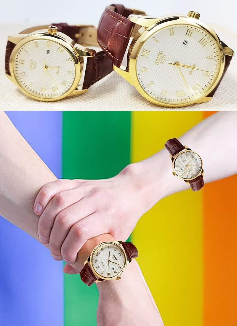 Women'S Watches for Ladies Female Black Leather Band Waterproof Fashion Casual Simple Dress Quartz Analog Day Date Calendar Business Light Wrist Watch Wife Girls Gifts