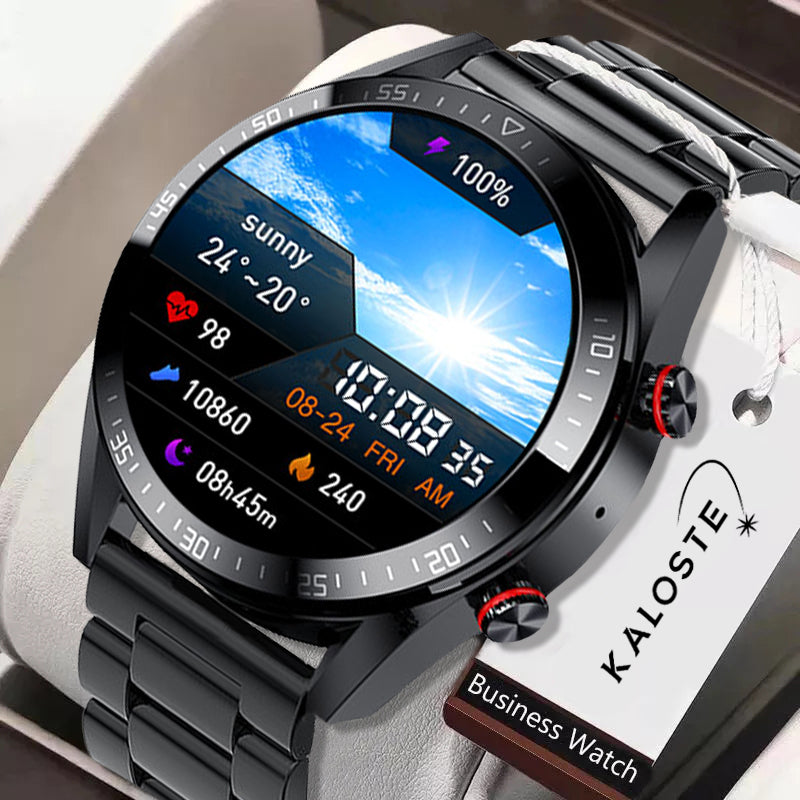 2021 New 454*454 Screen Smart Watch Always Display The Time Bluetooth Call Local Music Smartwatch For Men Android TWS Earphones