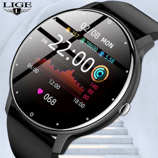 LIGE 2022 Fashion Smart Watch Fitness Bracelet Heart Rate Blood Pressure Monitoring Sports Tracker Smartwatch